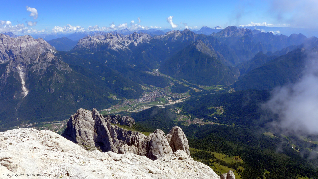 Panorama sulla conca di Agordo