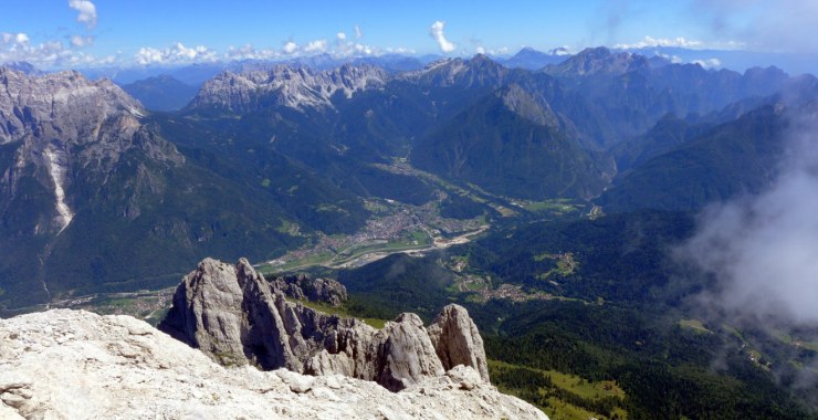 Panorama sulla conca di Agordo