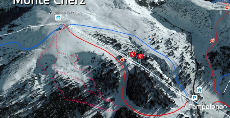 Traccia 3d del fuoripista del Monte Cherz