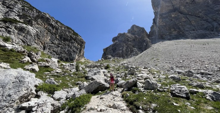 Discesa dalla Forcella Col Negro