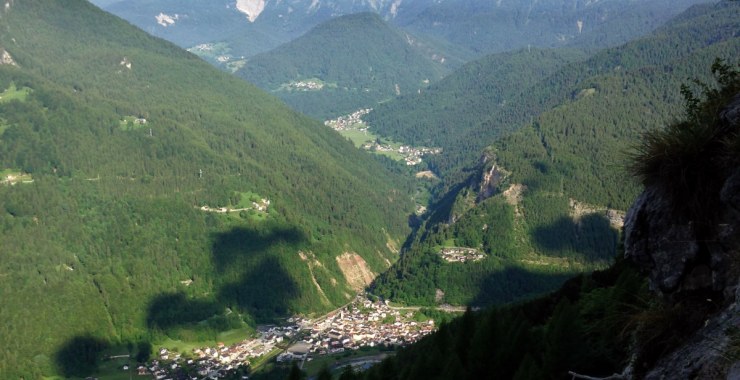 Il centro abitato di Cencenighe Agordino